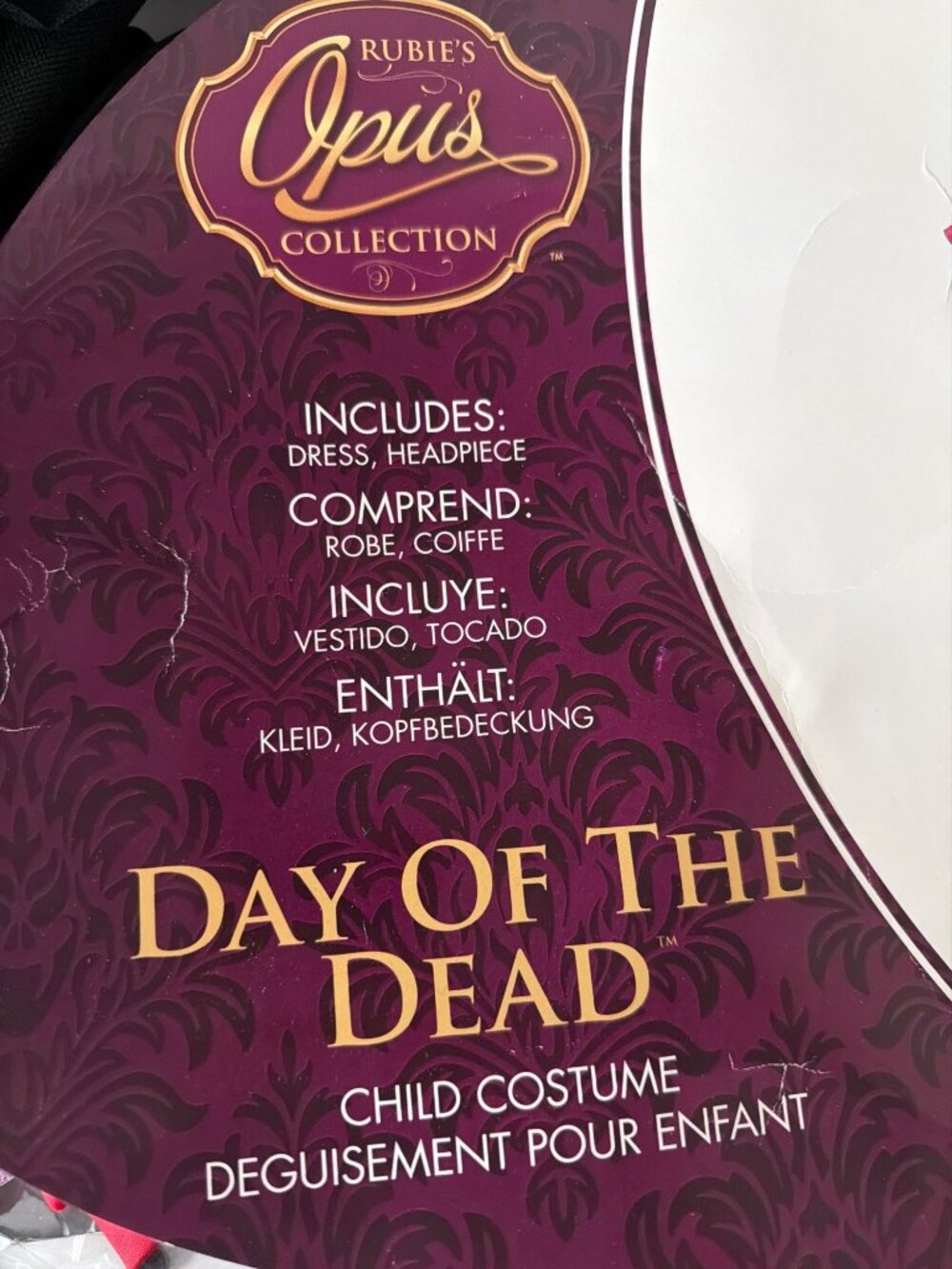Rubies Day of the dead La Catrina Girls Costume Size Small 3-4 yrs - Picture 7 of 10